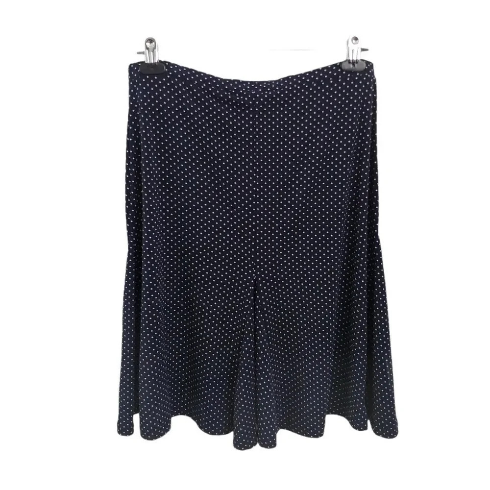 Simons Contemporaine Navy Polka Dot A-Line Skirt,  M